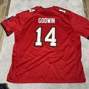 Tampa‎ Bay Buccaneers Jersey Mens 3XL Red NFL Chris Godwin 14 Nike On Field